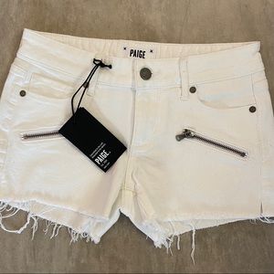 Paige Cut-Off Denim Shorts Size 24 Off-White